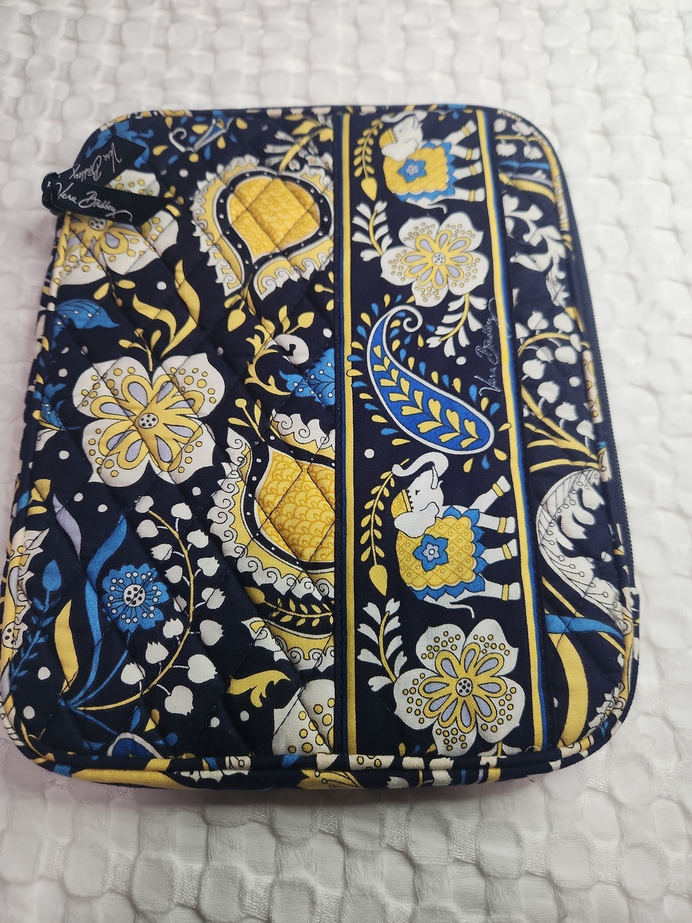 Vera Bradley Navy Blue Floral Quilted Tablet Sleeve